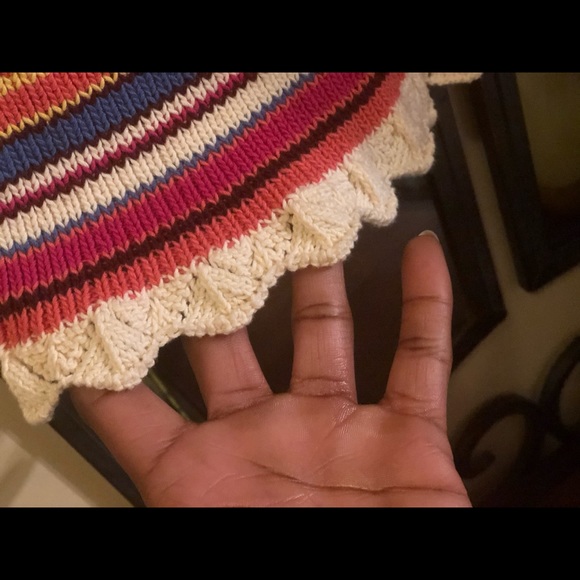 Francesca Multi colored crochet babydoll tee - Picture 4 of 4